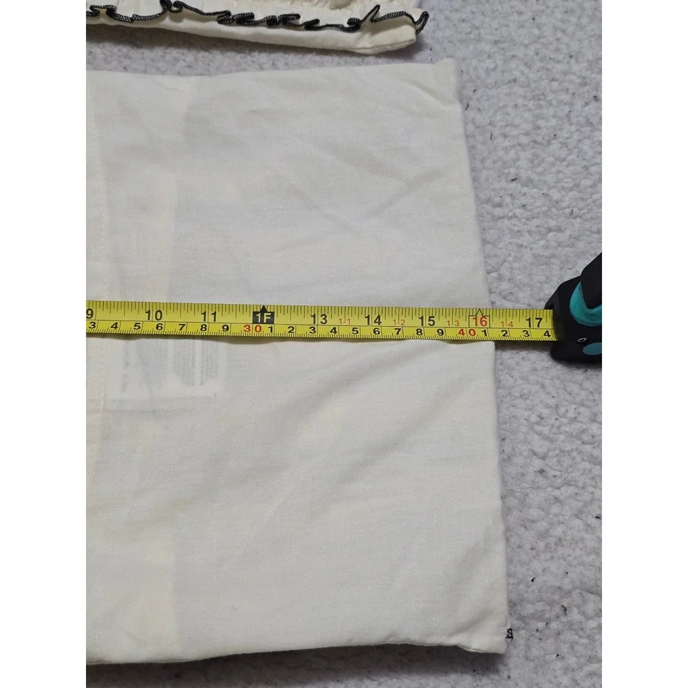 Laura Ashley Home Set of 2 Ruffled Pillow Covers 12x16‎ Cream Black Cotton